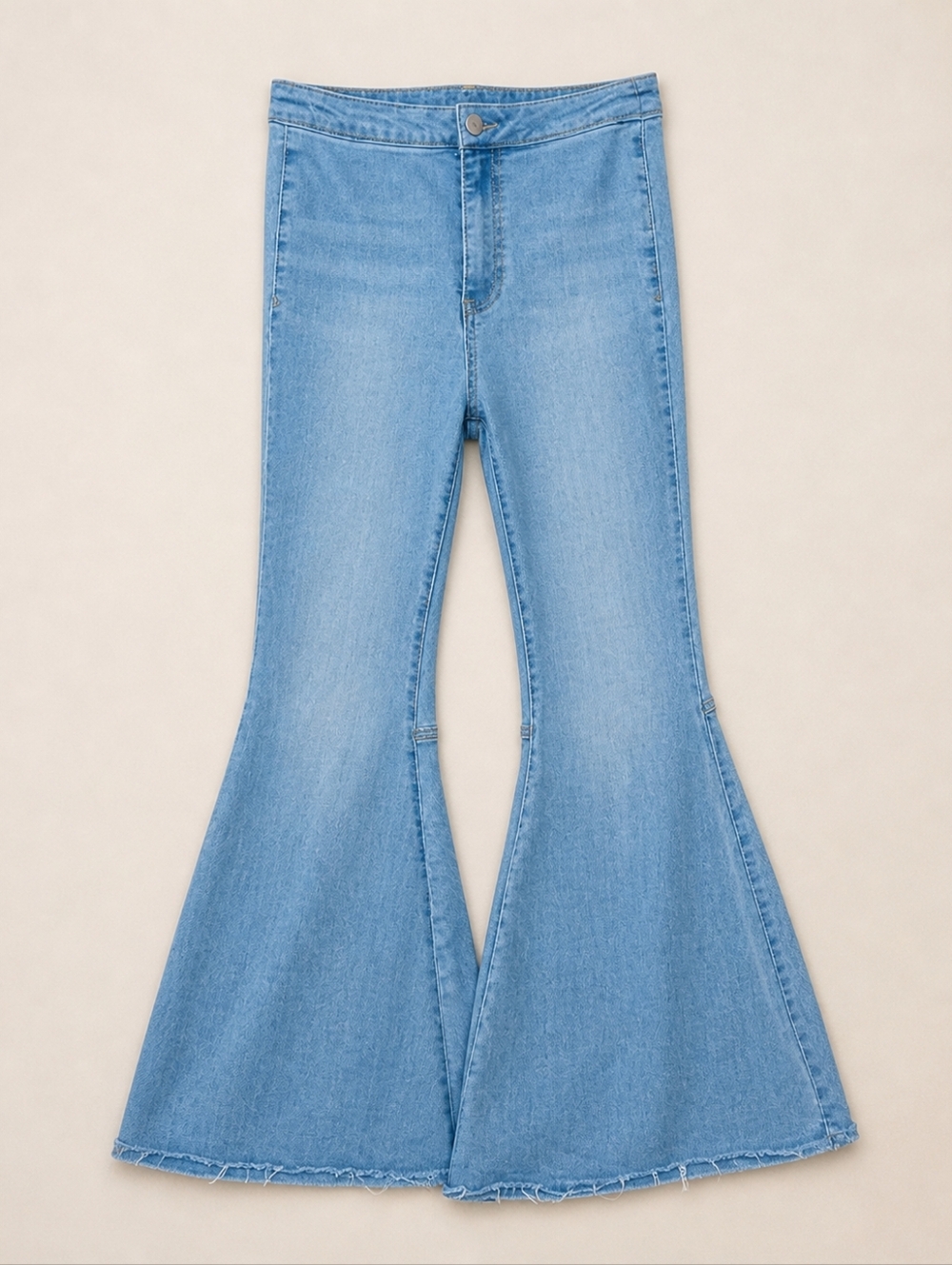 Free People Just Float On Flare Jeans Light Blue Wash Bell Bottom Size 26 Boho - Picture 3 of 13